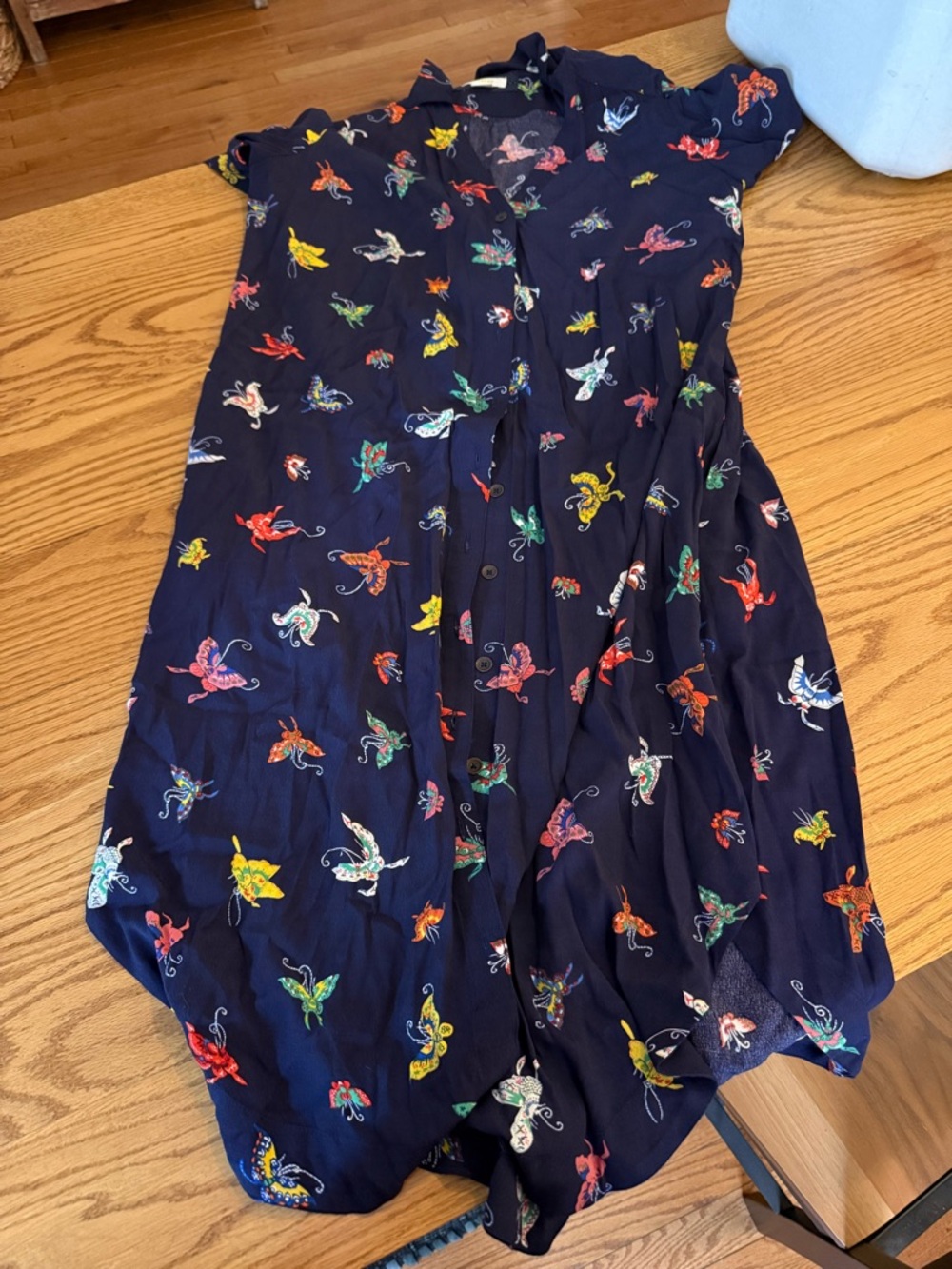Maeve Butterfly Button-Front Midi Dress